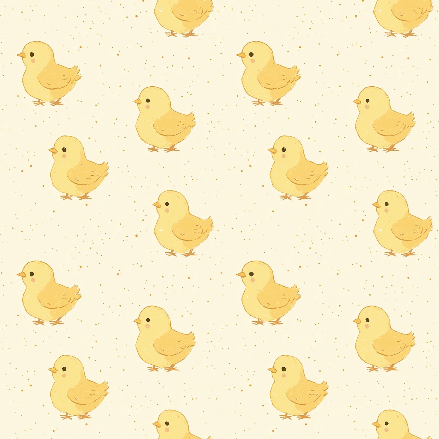 Fluffy Chicks Digital Seamless Pattern