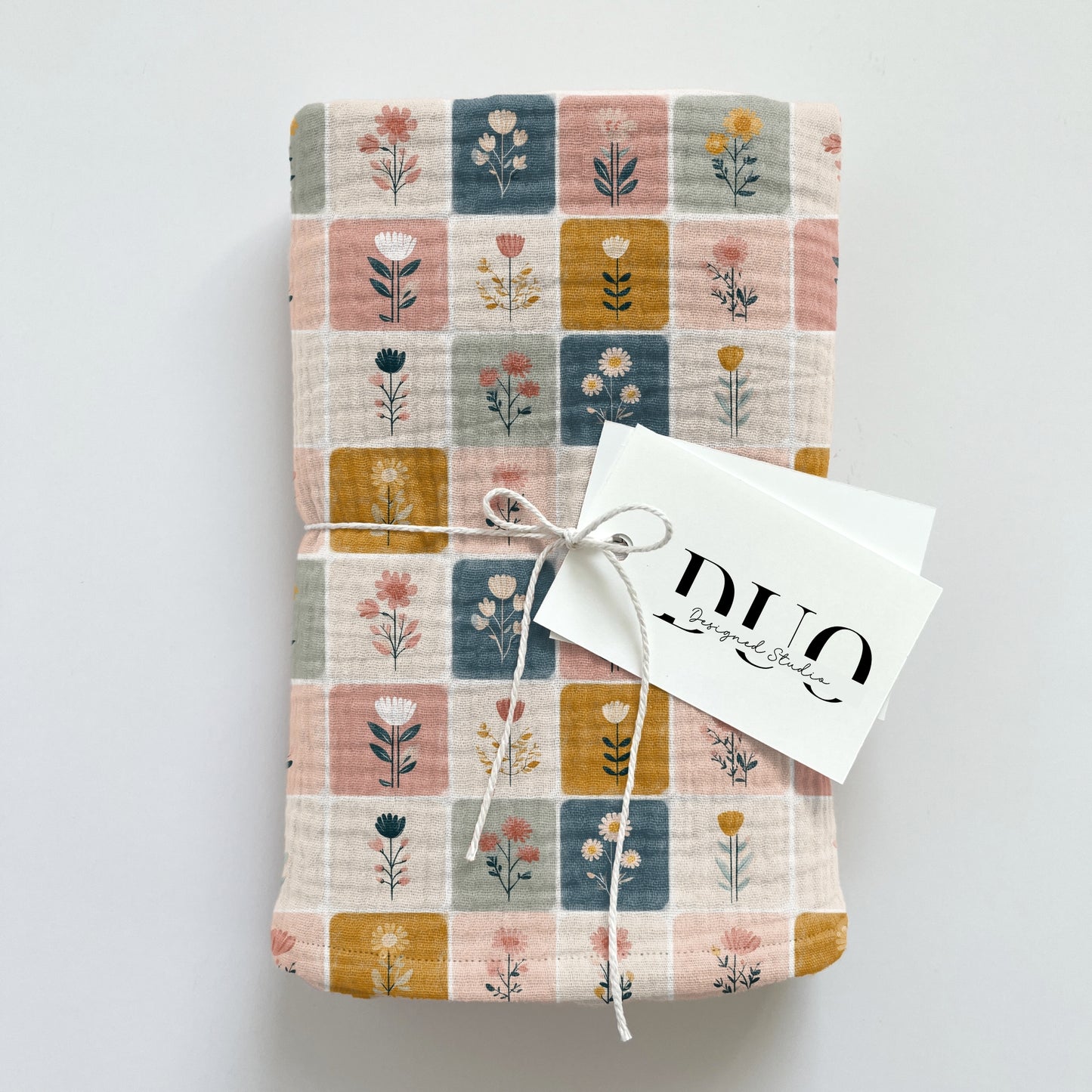 Folk Art Squares Digital Seamless Pattern