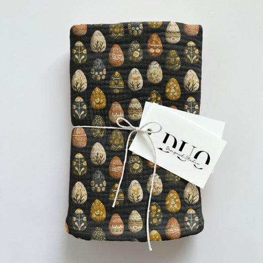 Folk Easter Eggs Digital Seamless Pattern