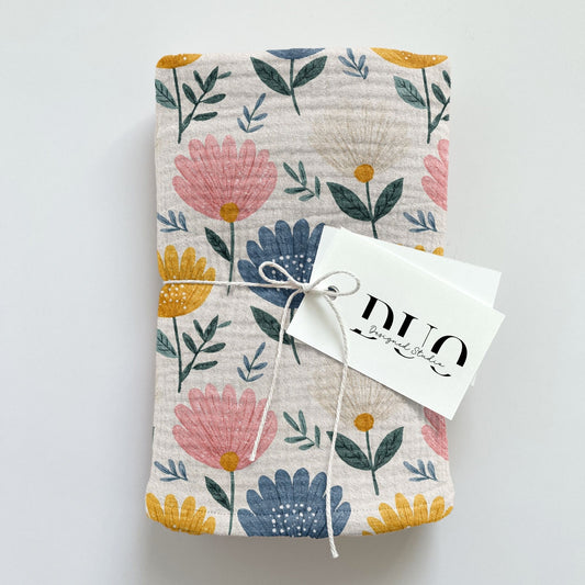 Folk Floral Garden Digital Seamless Pattern