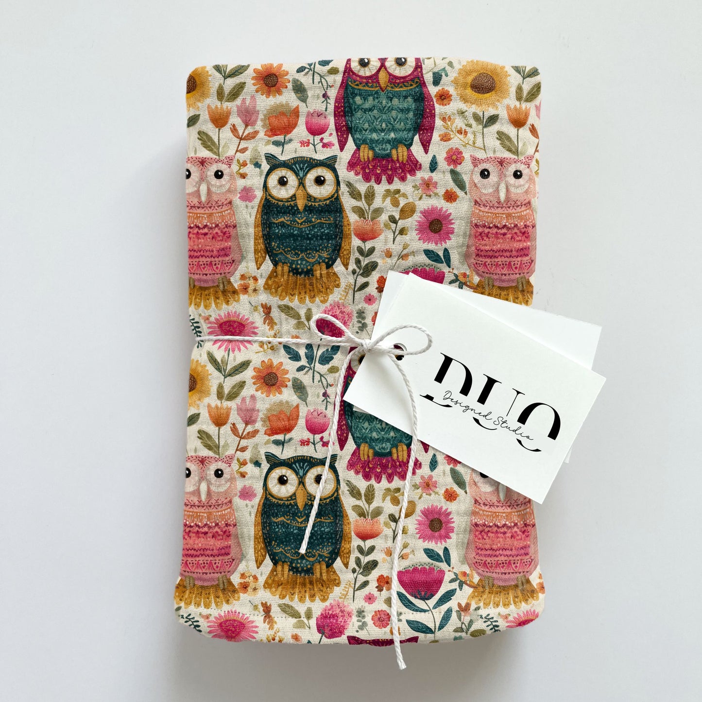 Folksy Baby Owls Digital Seamless Pattern