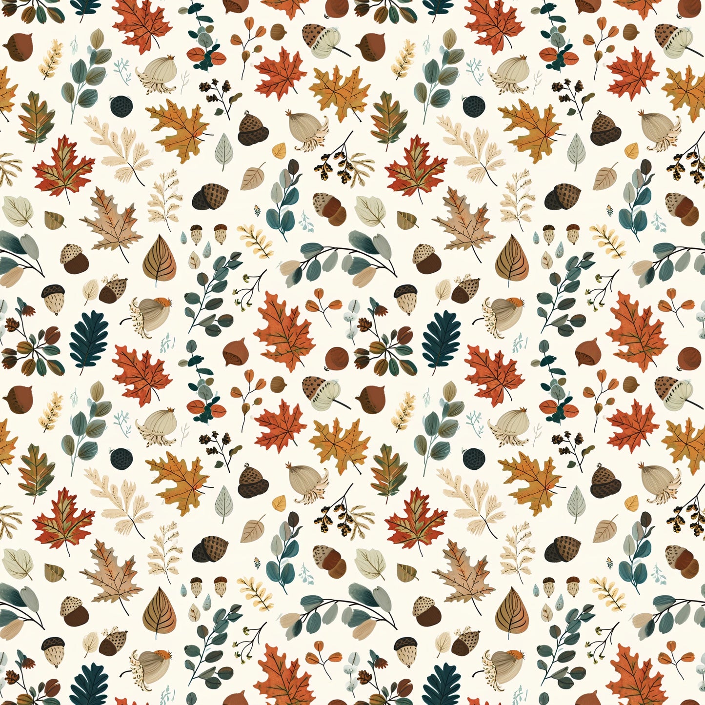Forest Floor Digital Seamless Pattern