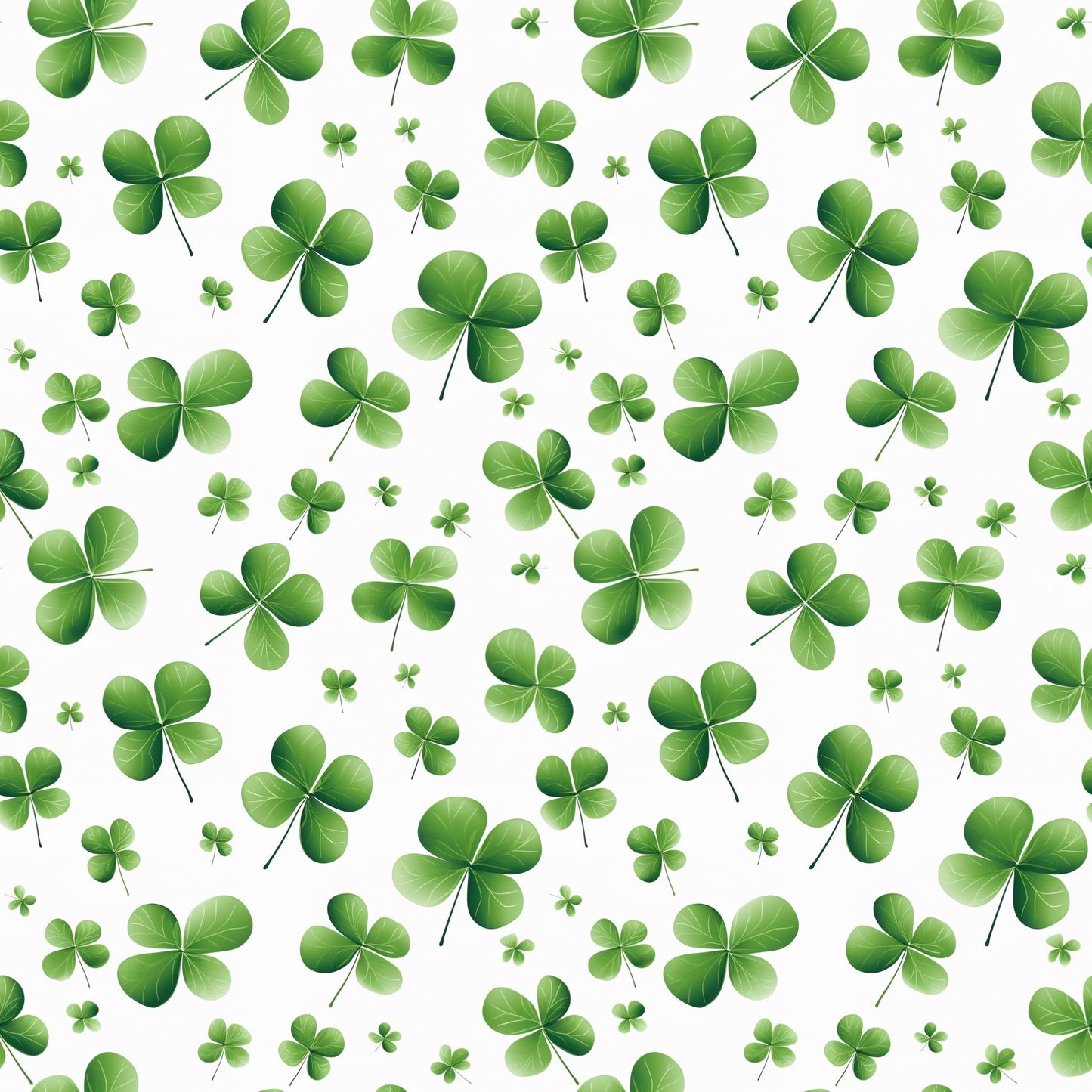 Four Leaf Clover Digital Seamless Pattern