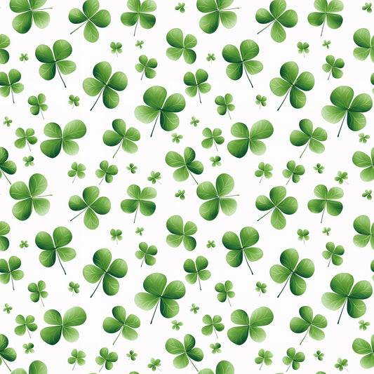 Four Leaf Clover Digital Seamless Pattern