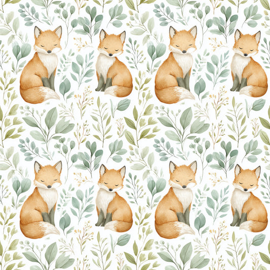 Foxes & Foliage Seamless Pattern