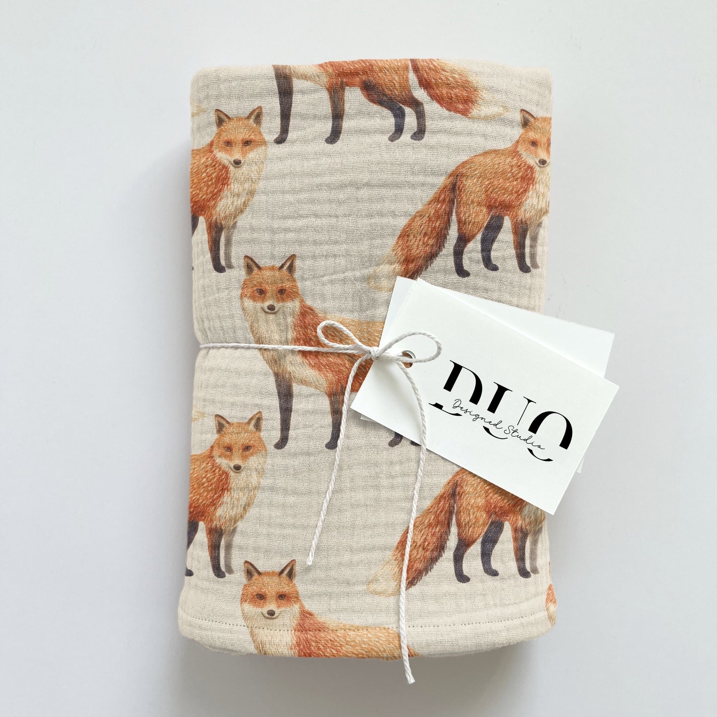 Fox on Beige Seamless Pattern