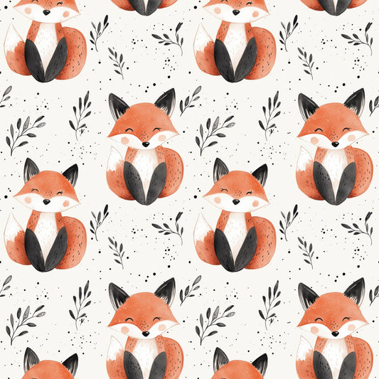 Foxy Foxes Digital Seamless Pattern