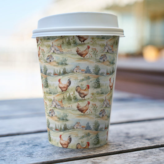 Free Range Chickens Digital Seamless Pattern