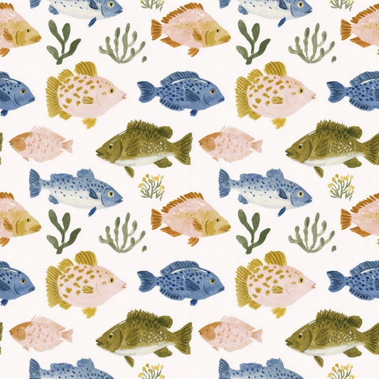 Fresh Fish Digital Seamless Pattern