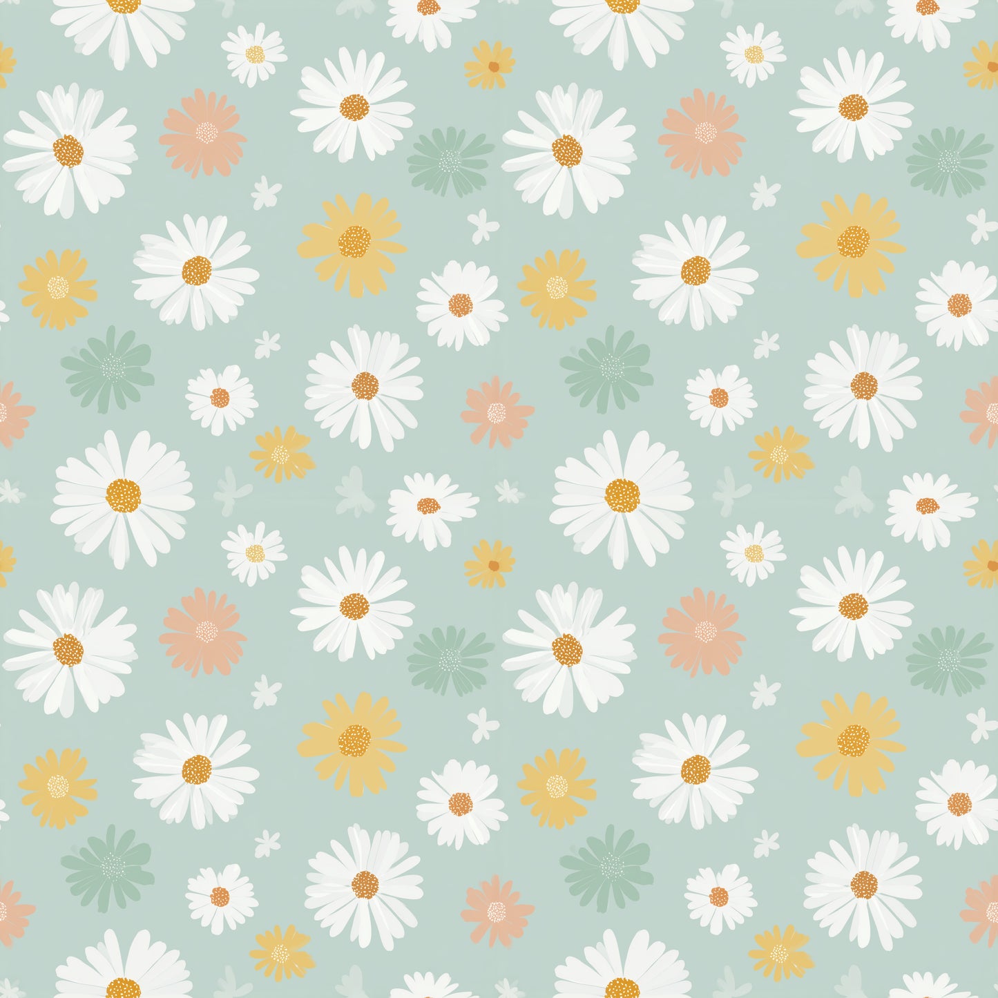 Fresh Spring Floral Digital Seamless Pattern