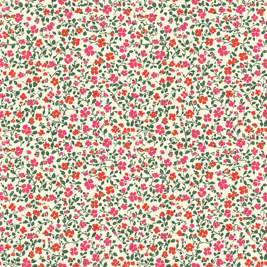 Fuchsia Ditsy Flowers Digital Seamless Pattern