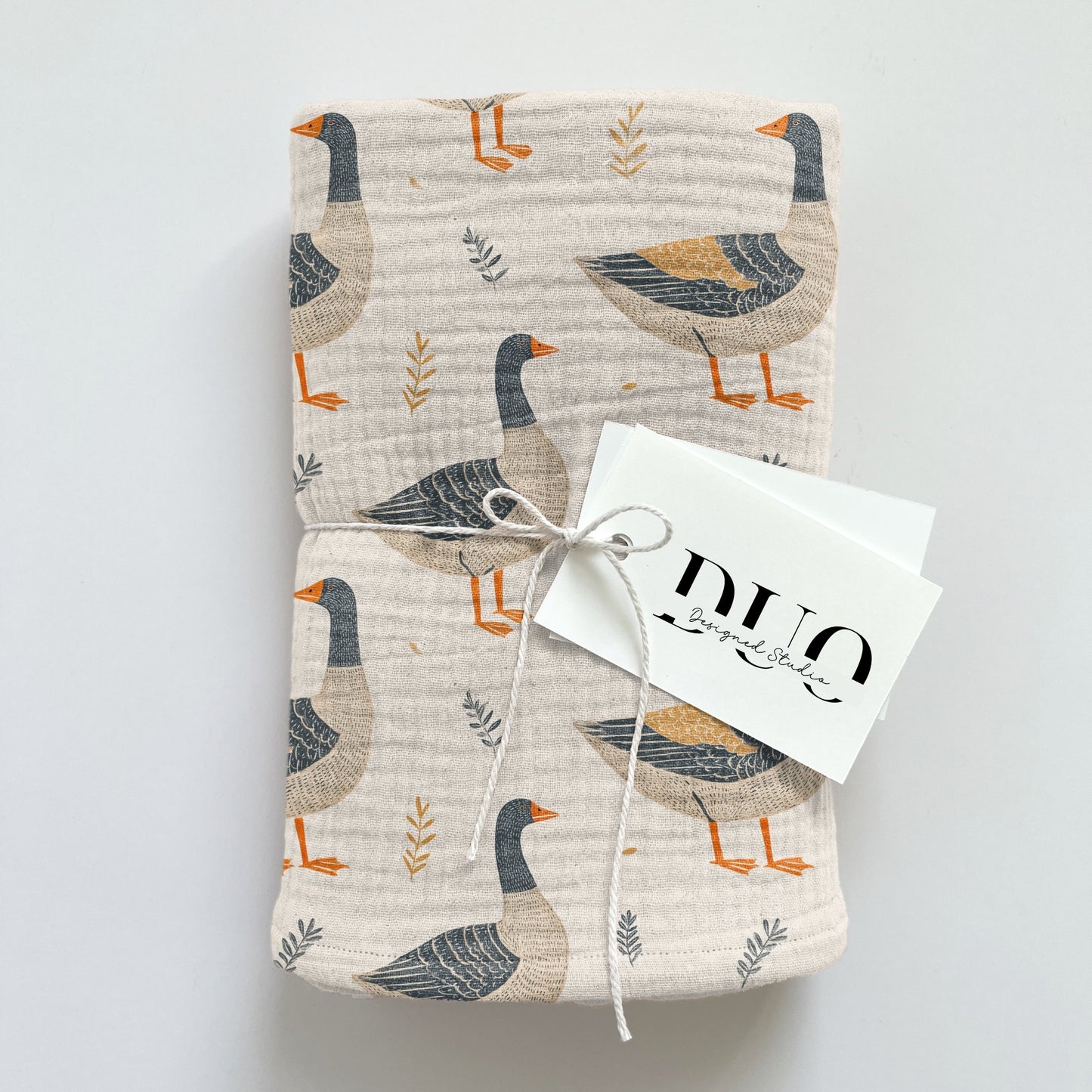 Geese on Neutral Digital Seamless Pattern