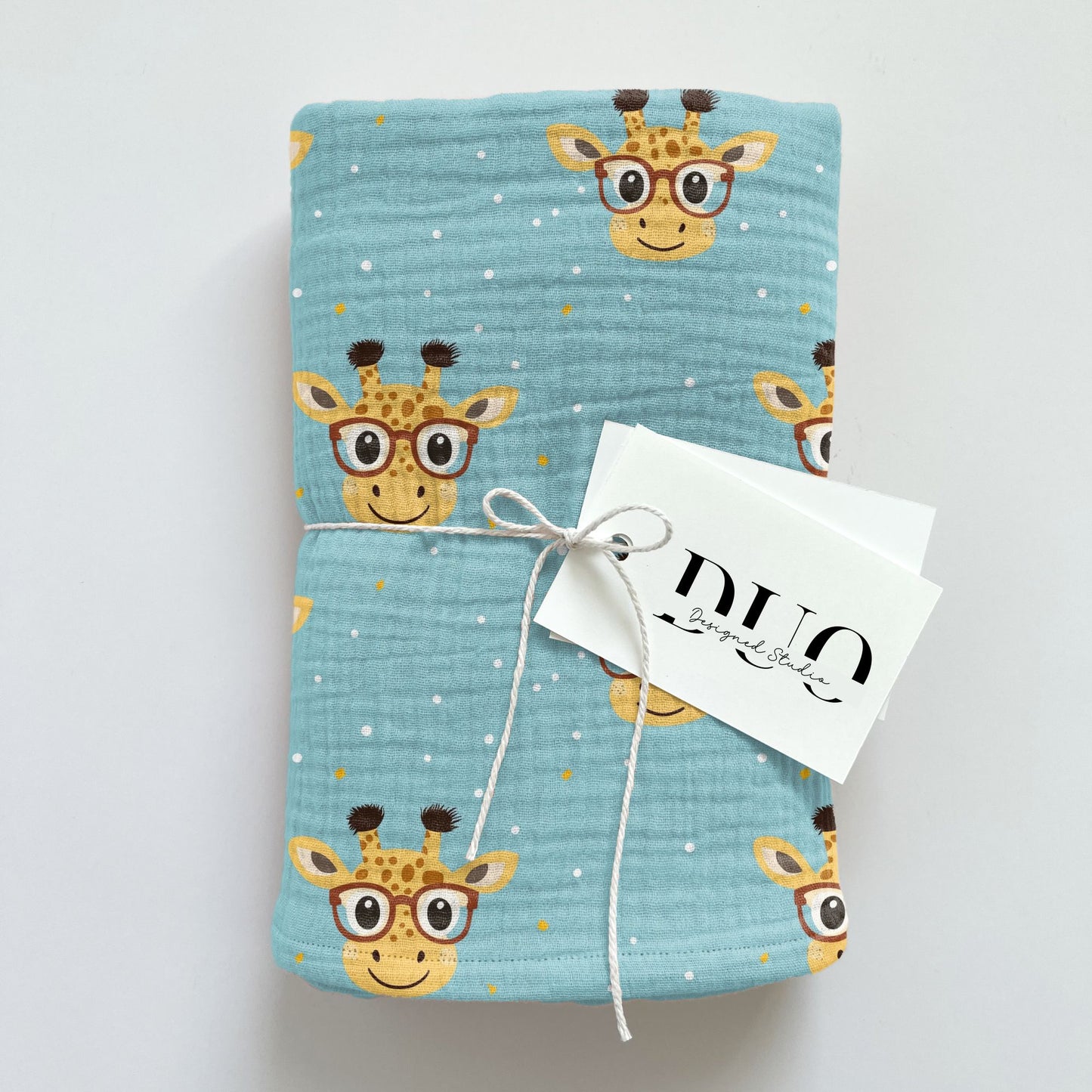 Giraffes in Glasses Digital Seamless Pattern