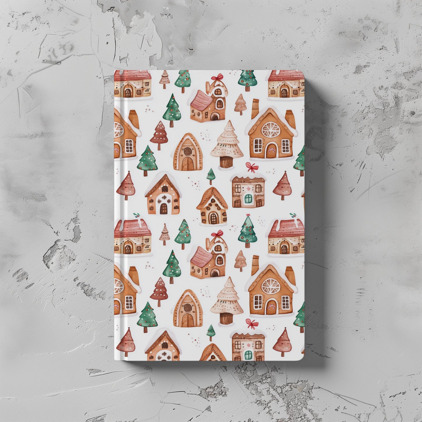 Gingerbread Houses Digital Seamless Pattern