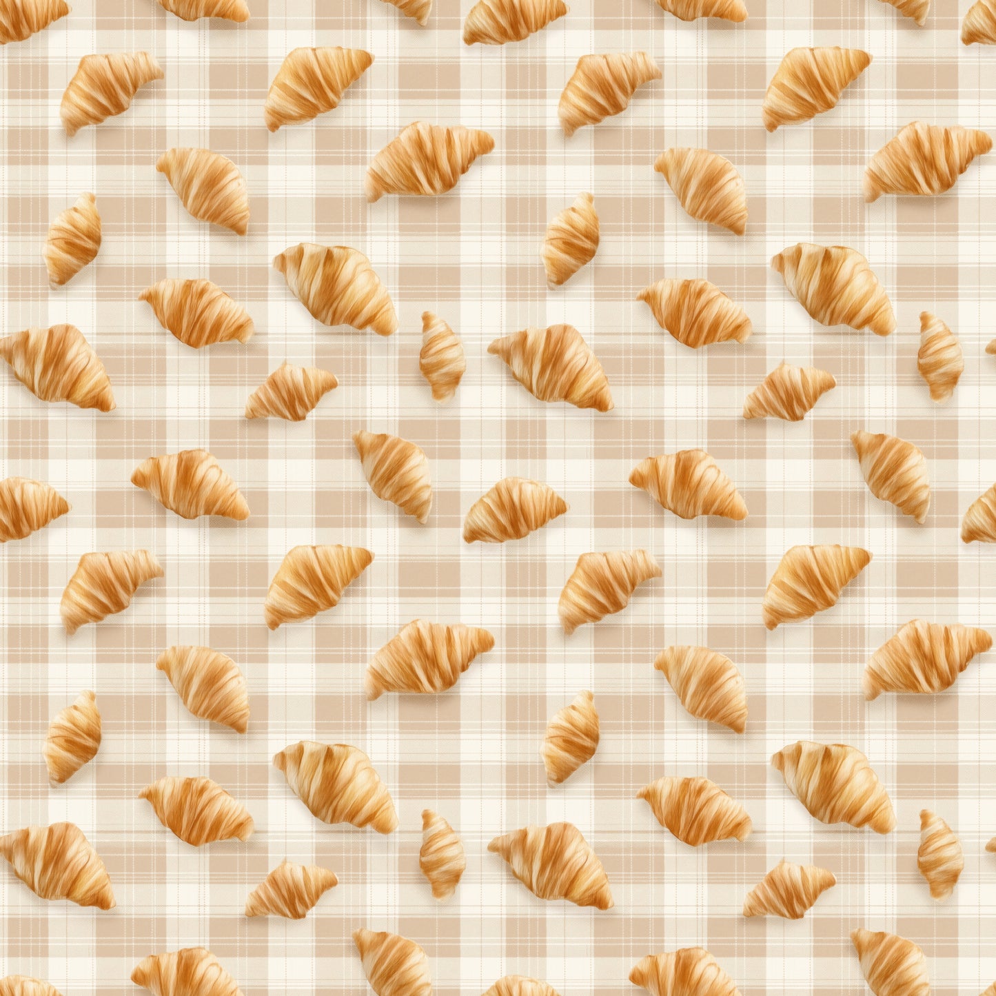 Gingham Pastries Digital Seamless Pattern