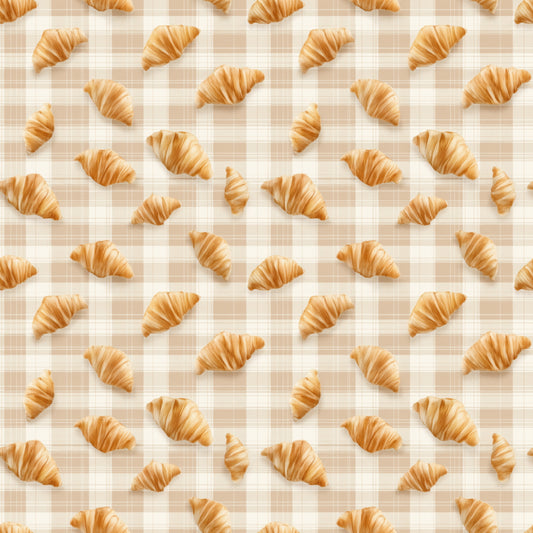 Gingham Pastries Digital Seamless Pattern