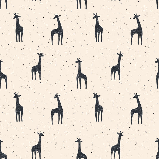 Giraffes Silhouettes Digital Seamless Pattern
