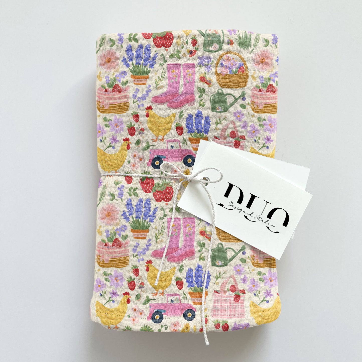 Girl Farm Digital Seamless Pattern