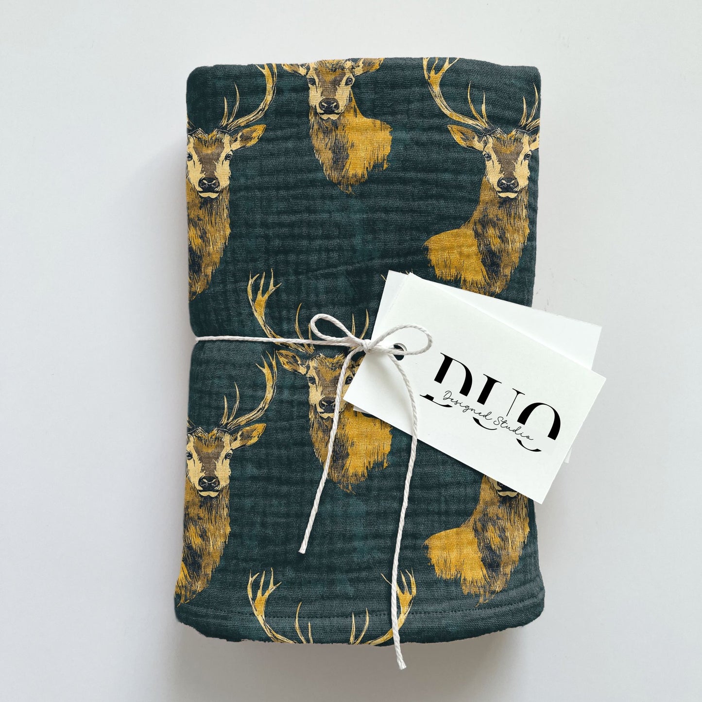 Gold Stags Digital Seamless Pattern