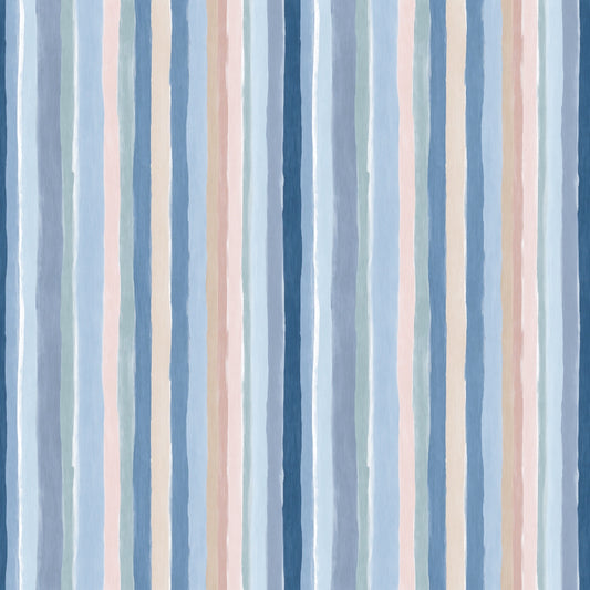 Gouache Beach Stripes Digital Seamless Pattern