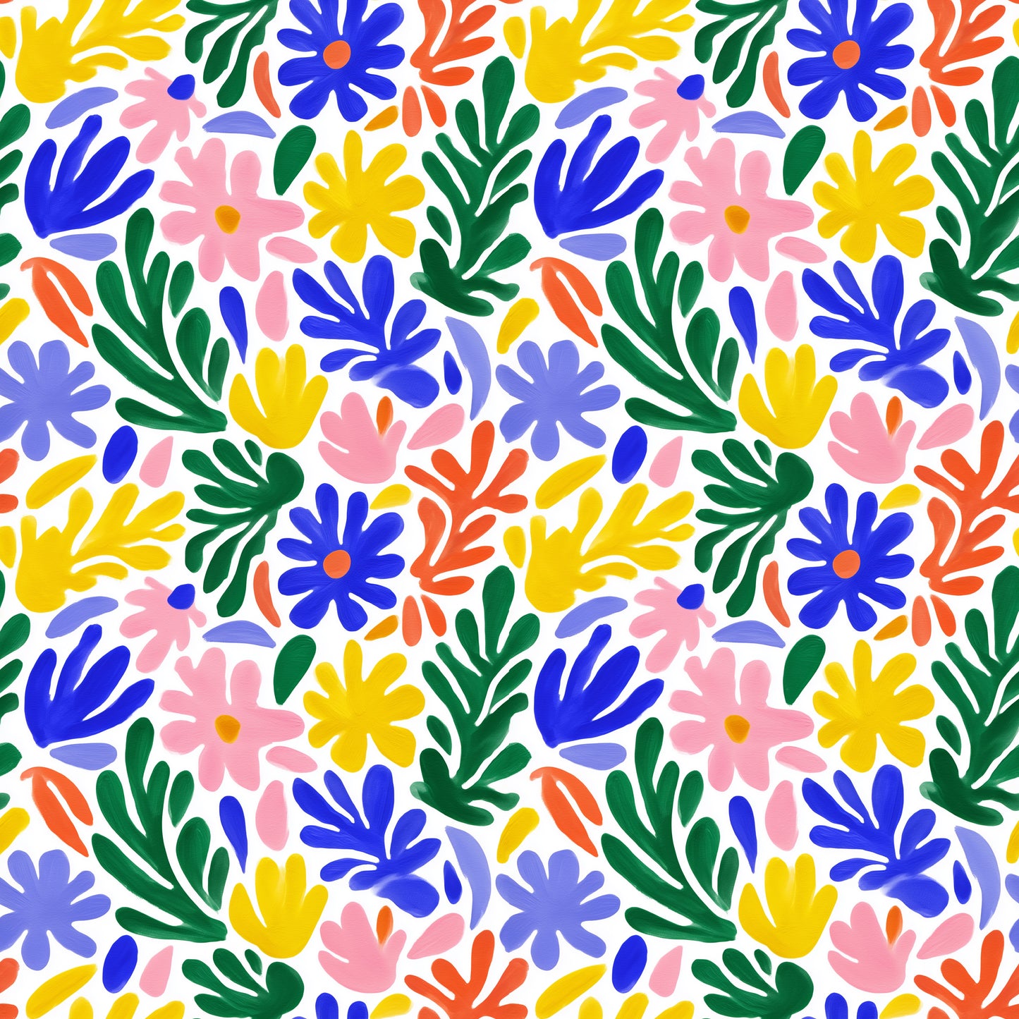 Gouache Painting Digital Seamless Pattern