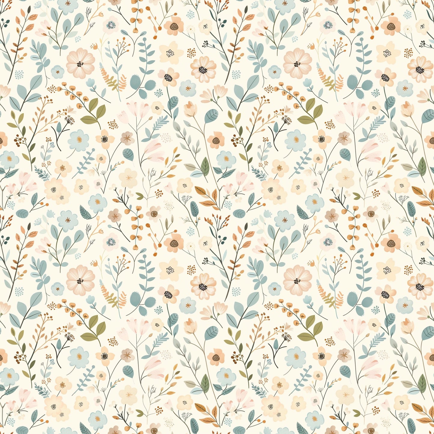 Grandma Ditsy Floral Digital Seamless Pattern