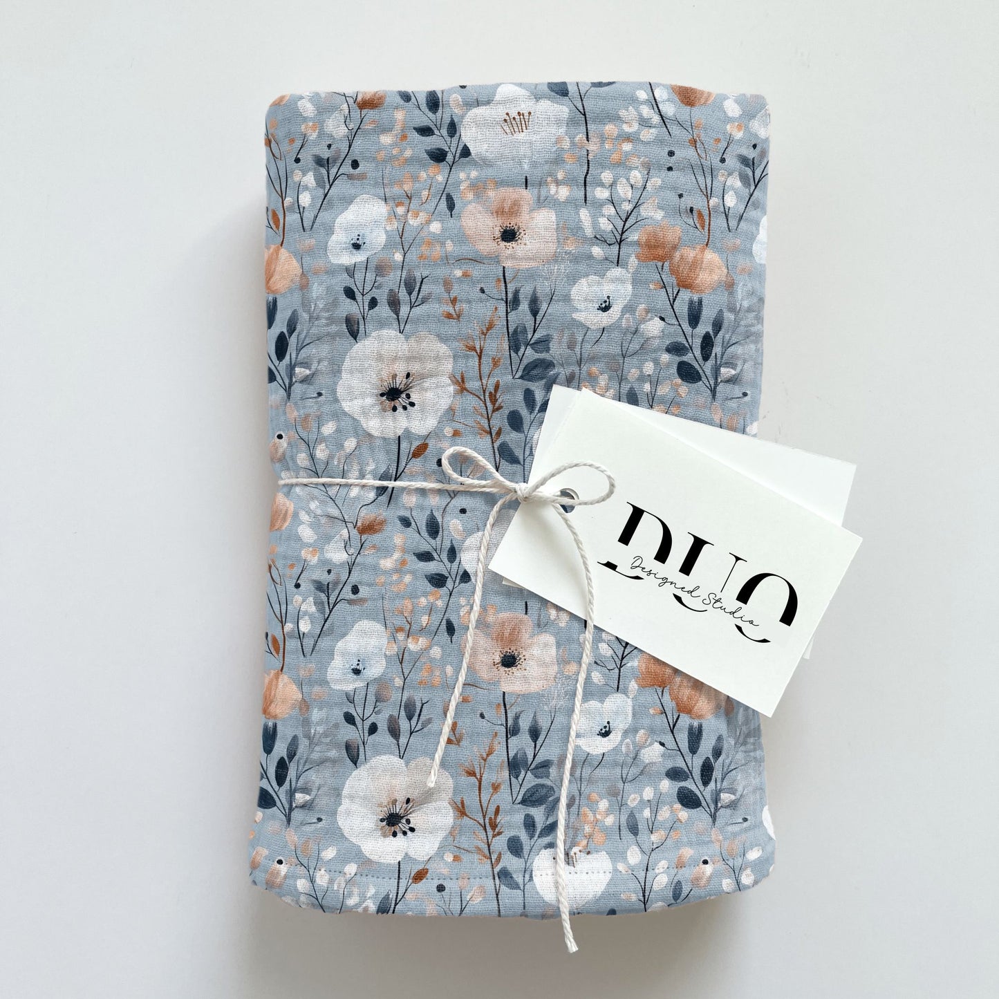 Grey Boho Blooms Digital Seamless Pattern