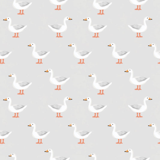 Grey Ducks Digital Seamless Pattern