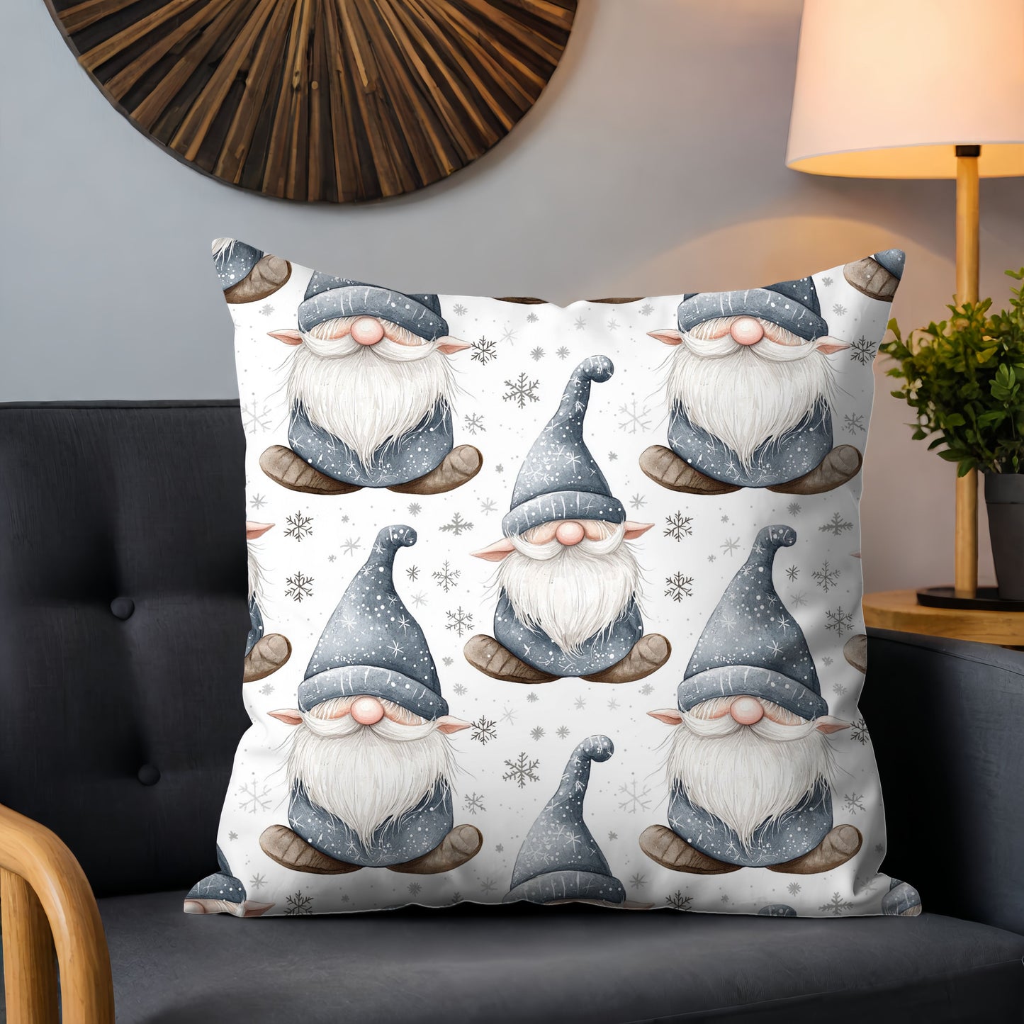 Grey Gonks Digital Seamless Pattern
