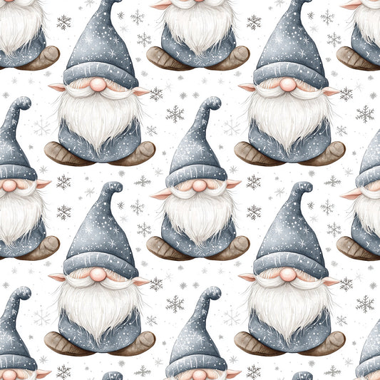 Grey Gonks Digital Seamless Pattern