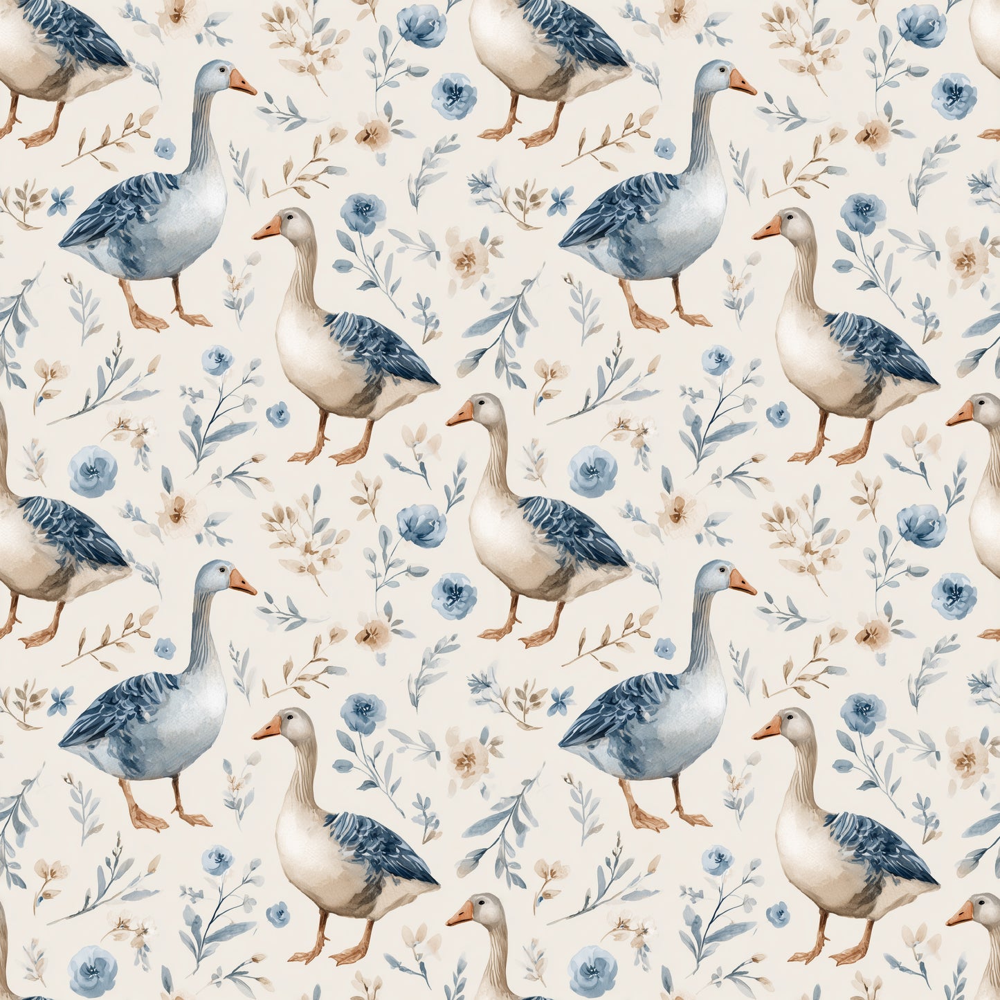 Grey Goosey Digital Seamless Pattern