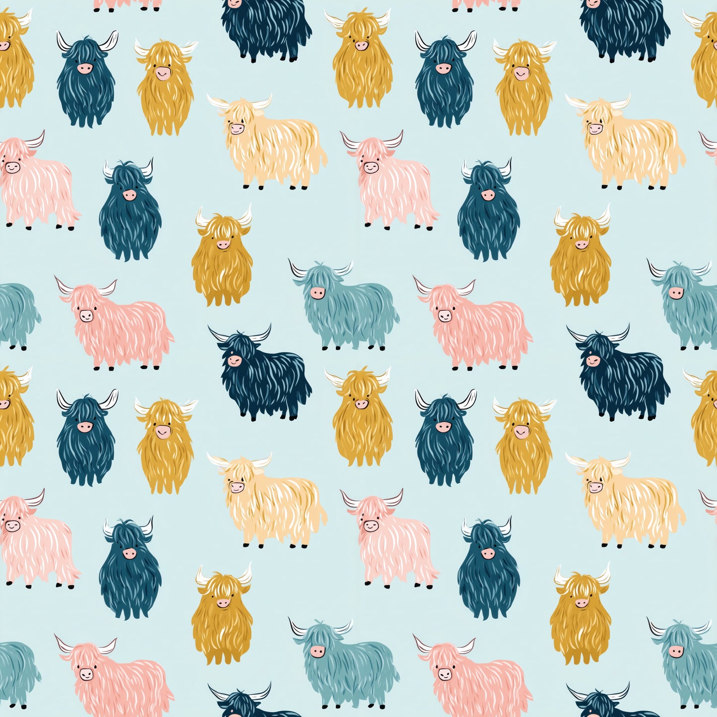 Hamish & Friends Digital Seamless Pattern
