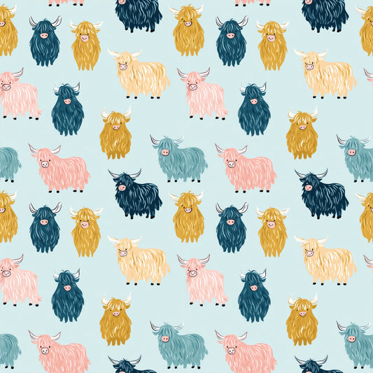 Hamish & Friends Digital Seamless Pattern
