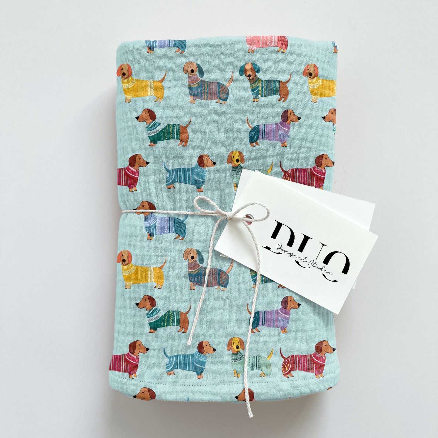 Happy Dachshund Digital Seamless Pattern