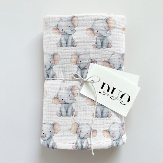 Happy Elephants Digital Seamless Pattern