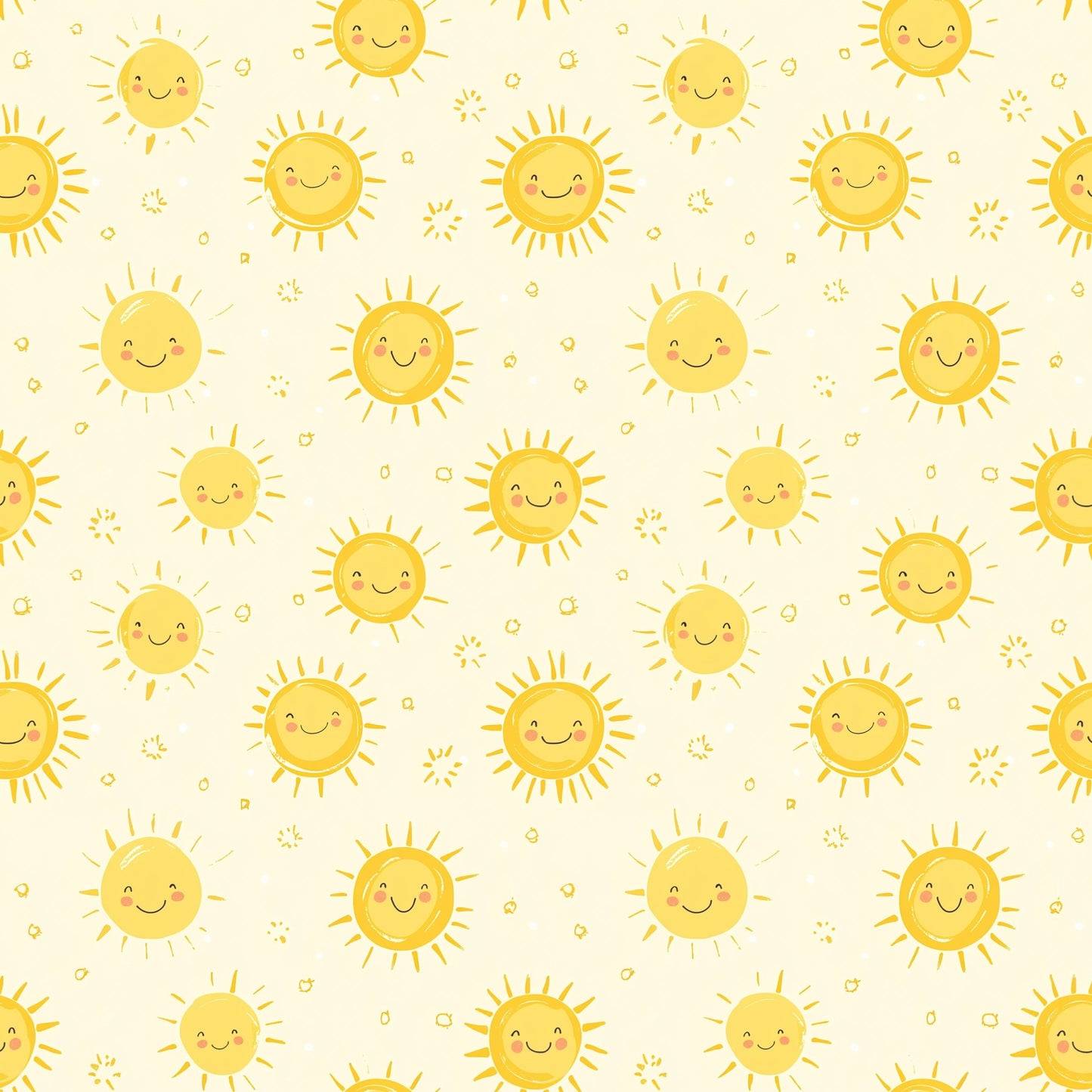 Happy Sun Digital Seamless Pattern