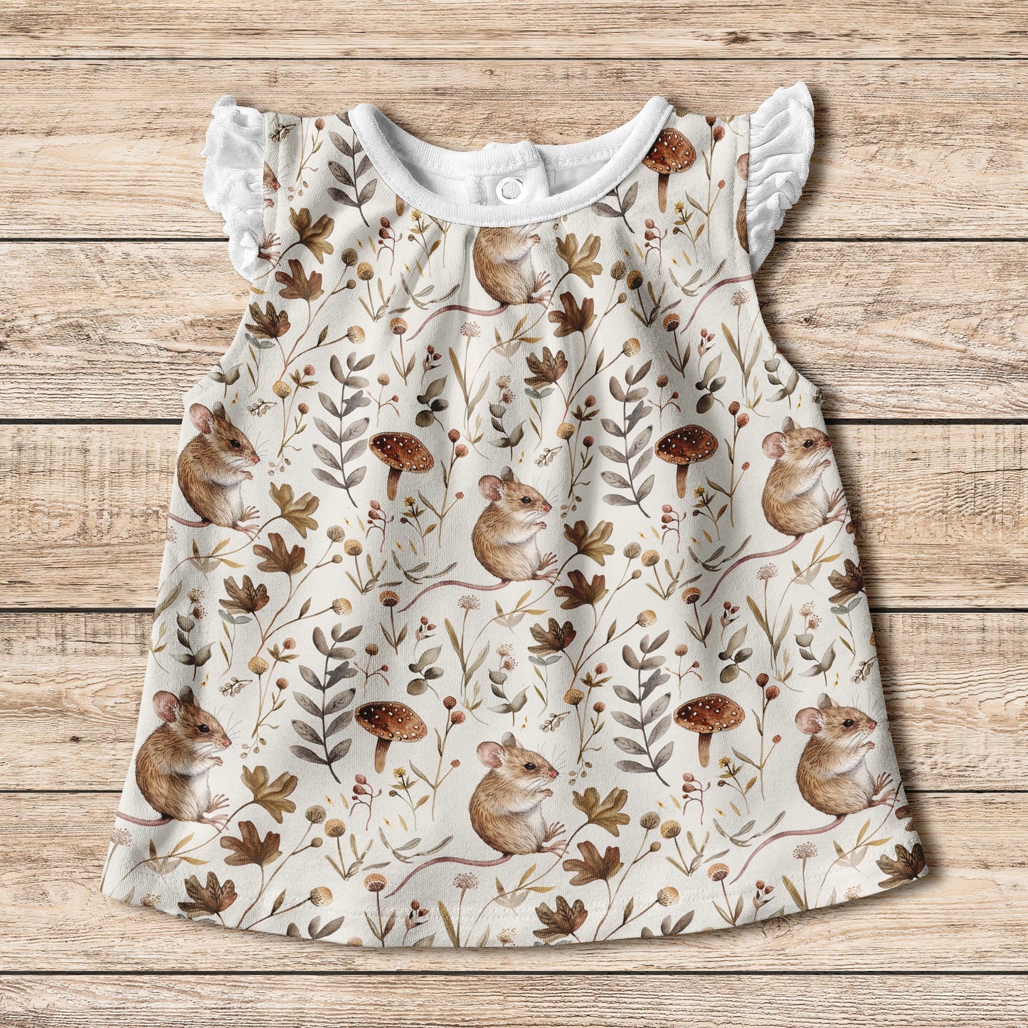 Harvest Mouse Digital Seamless Pattern
