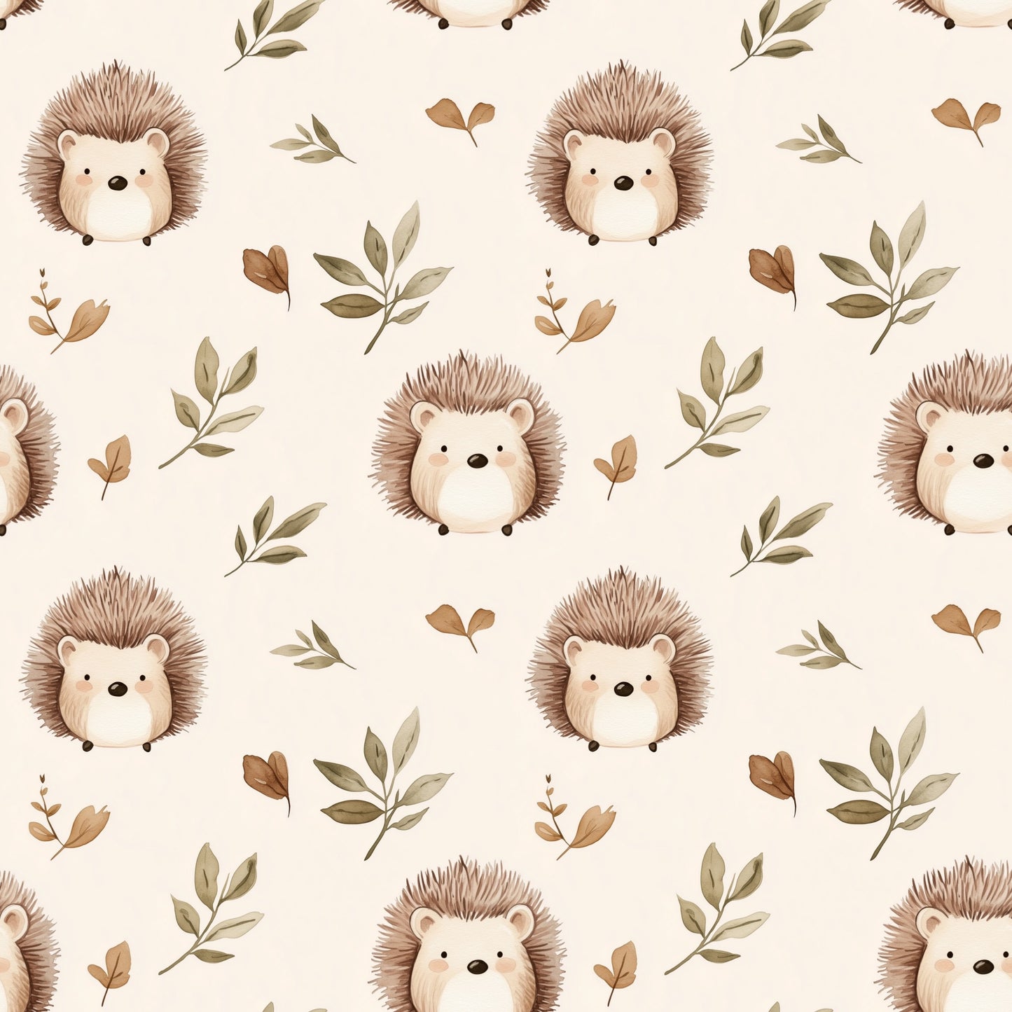 Hedgehogs Digital Seamless Pattern