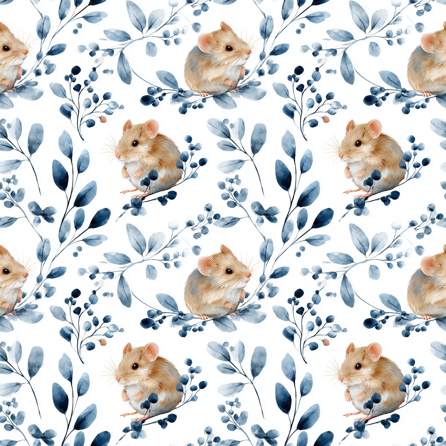Hiding Mice Digital Seamless Pattern