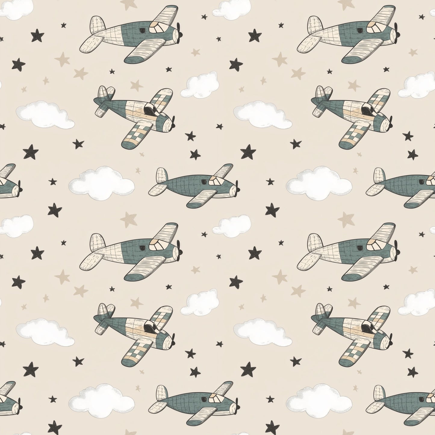 High Fliers Digital Seamless Pattern