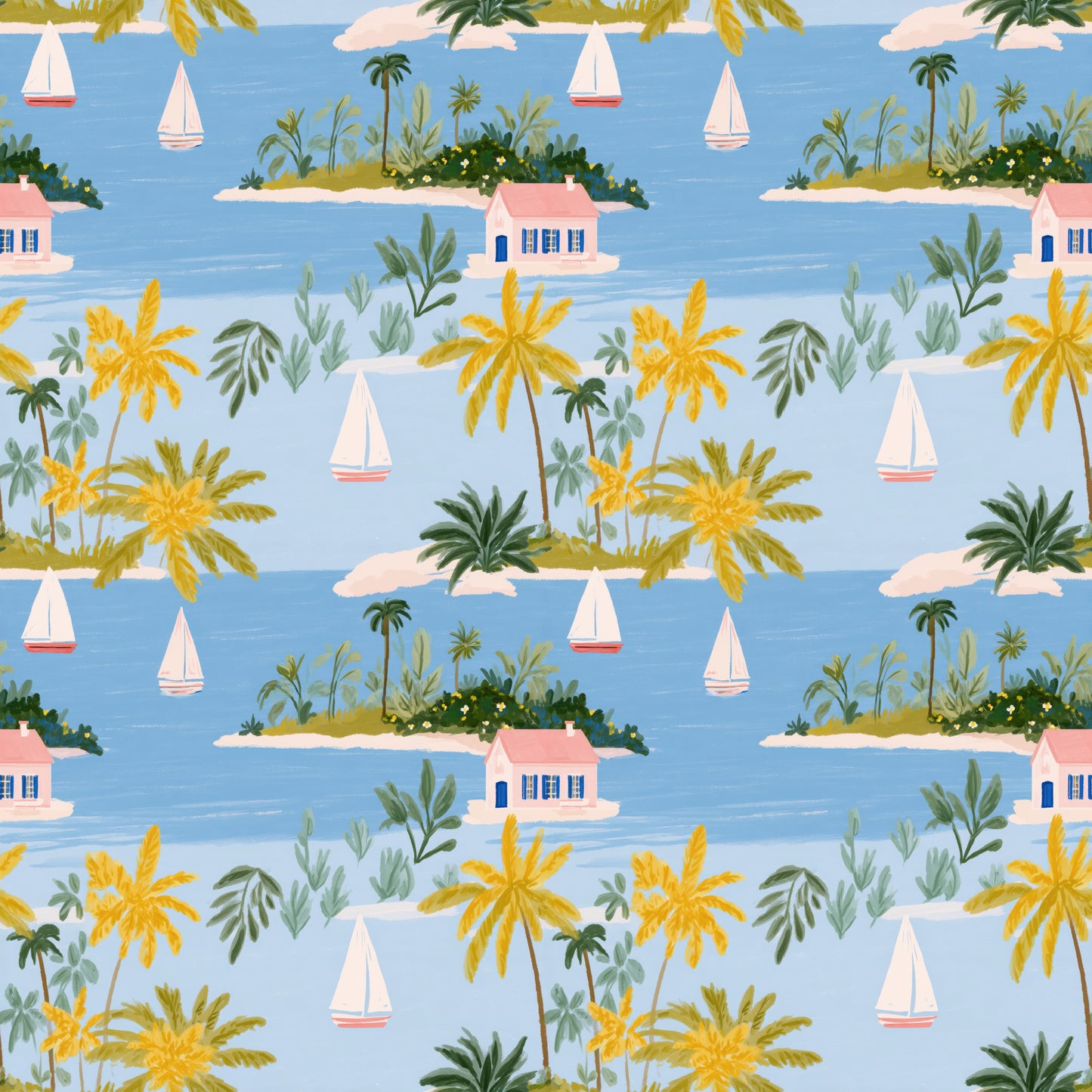 Holiday Scenery Digital Seamless Pattern
