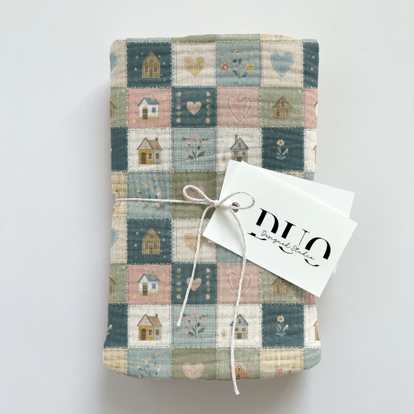 Home Sweet Home Quilt Digital Seamless Pattern