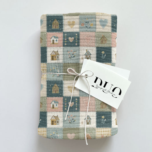 Home Sweet Home Quilt Digital Seamless Pattern