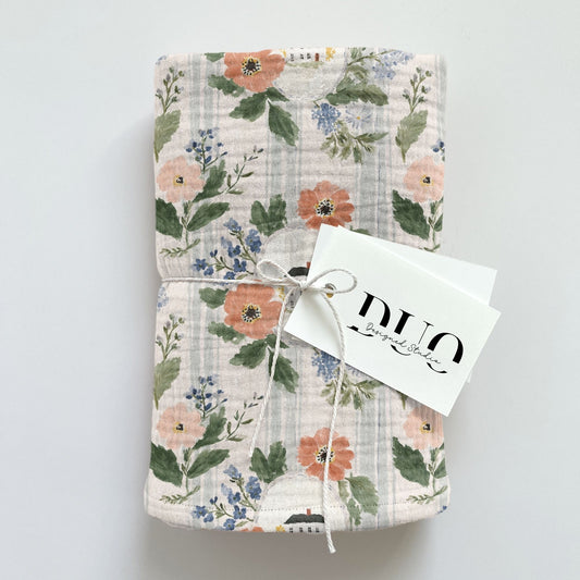 House Frame Floral Digital Seamless Pattern
