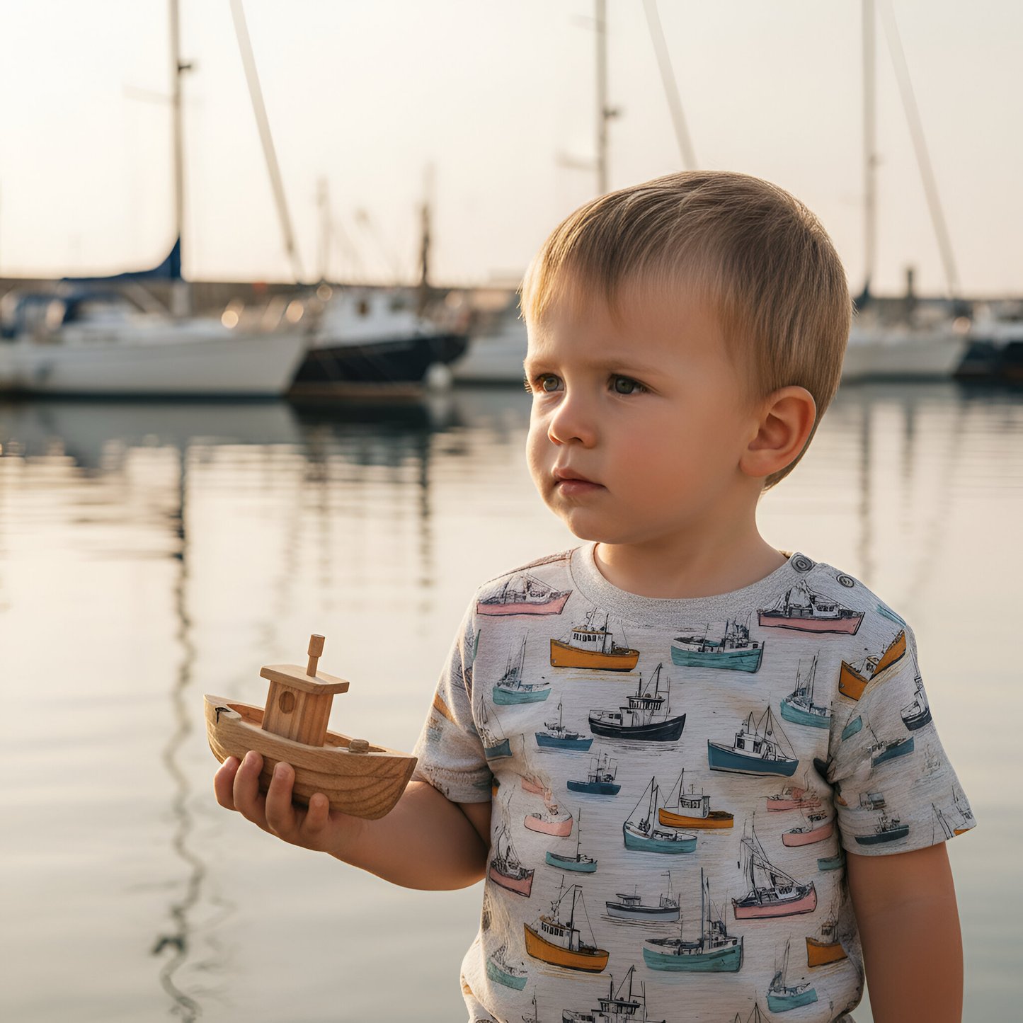 Busy Boats Digital Seamless Pattern