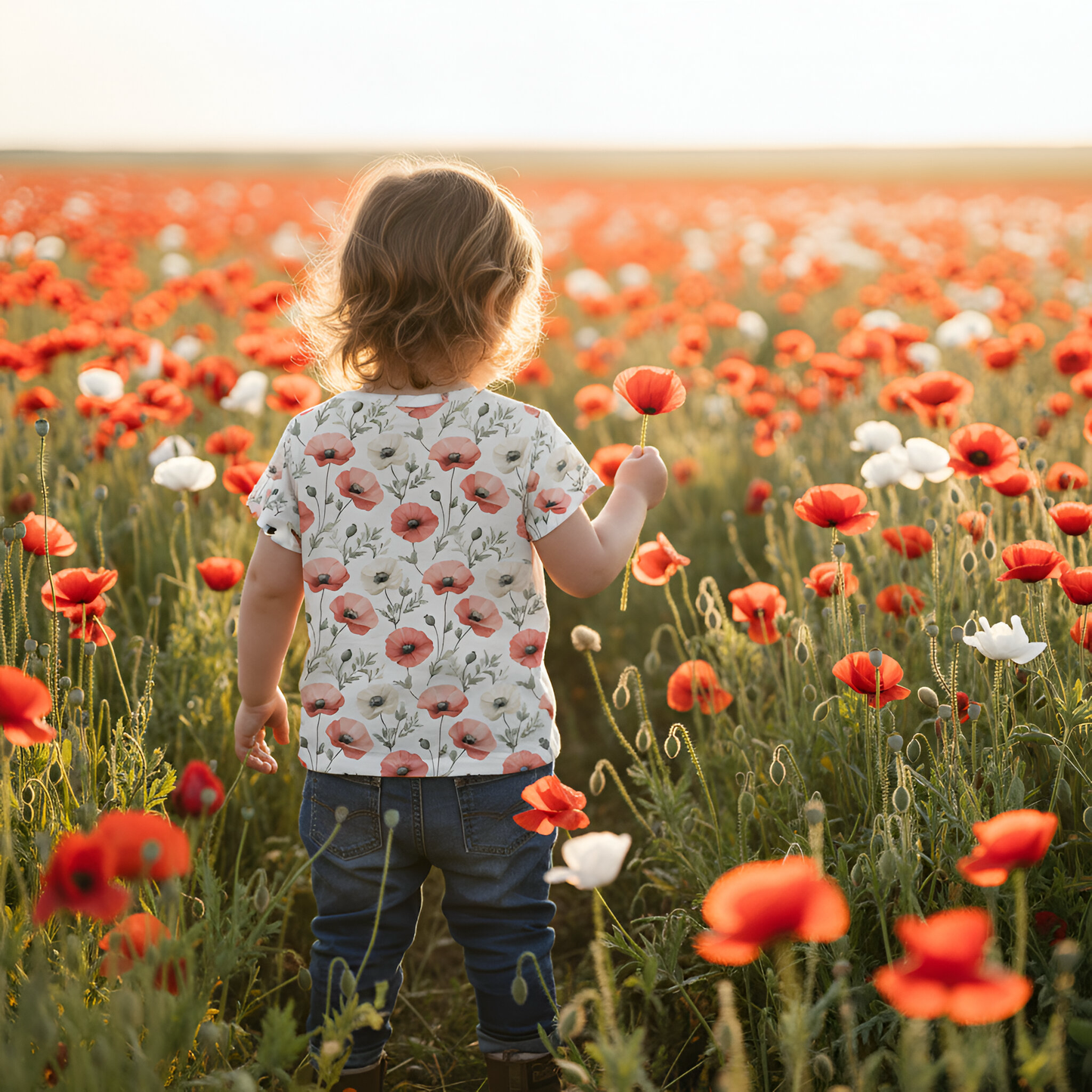 Vibrant Poppies Digital Seamless Pattern