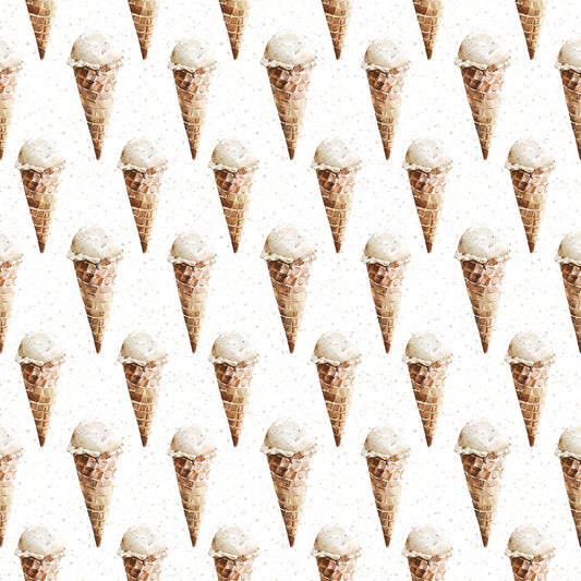 Ice Cream Cone Digital Seamless Pattern