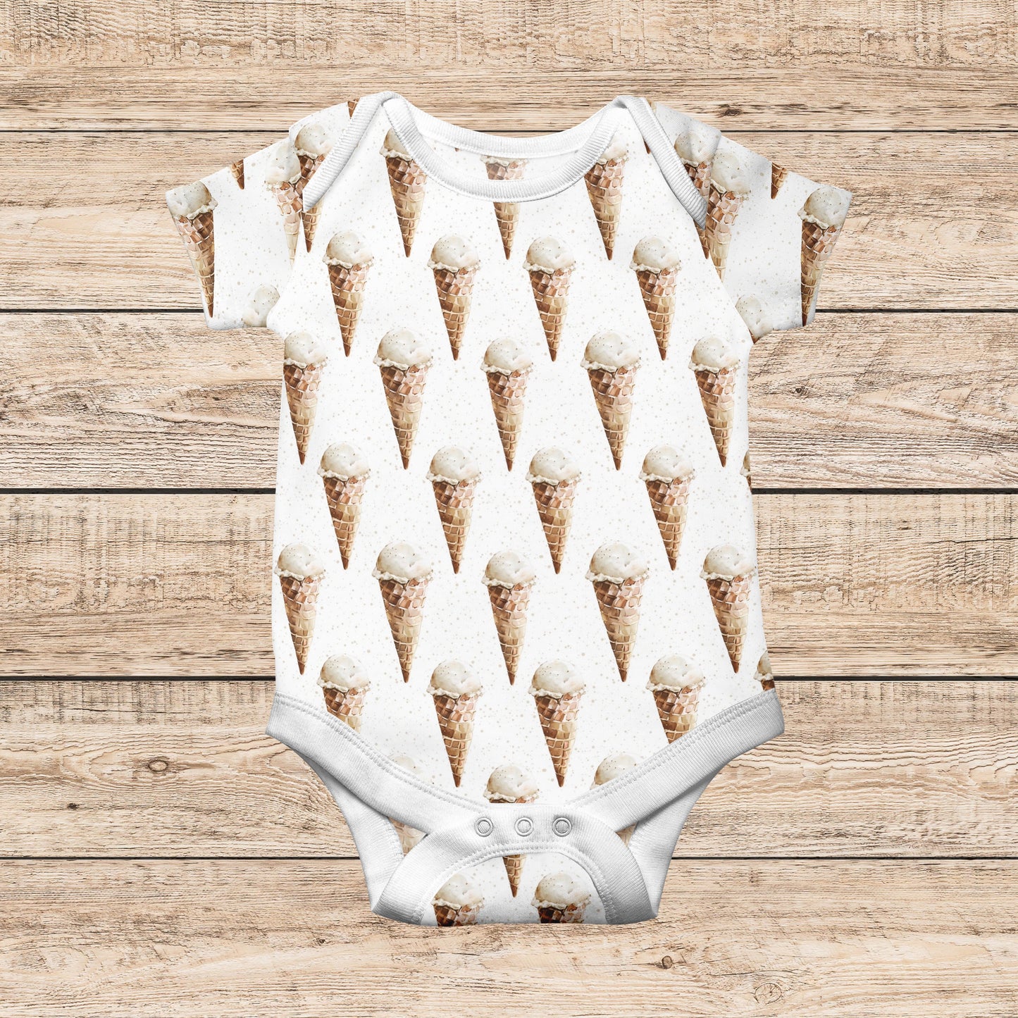 Ice Cream Cone Digital Seamless Pattern