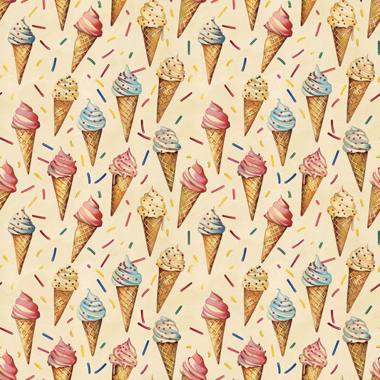 Ice Cream Sprinkles Digital Seamless Pattern