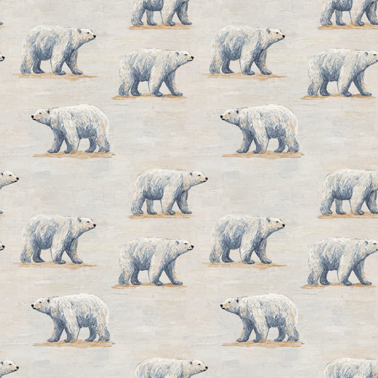 Icy Polar Bears Digital Seamless Pattern